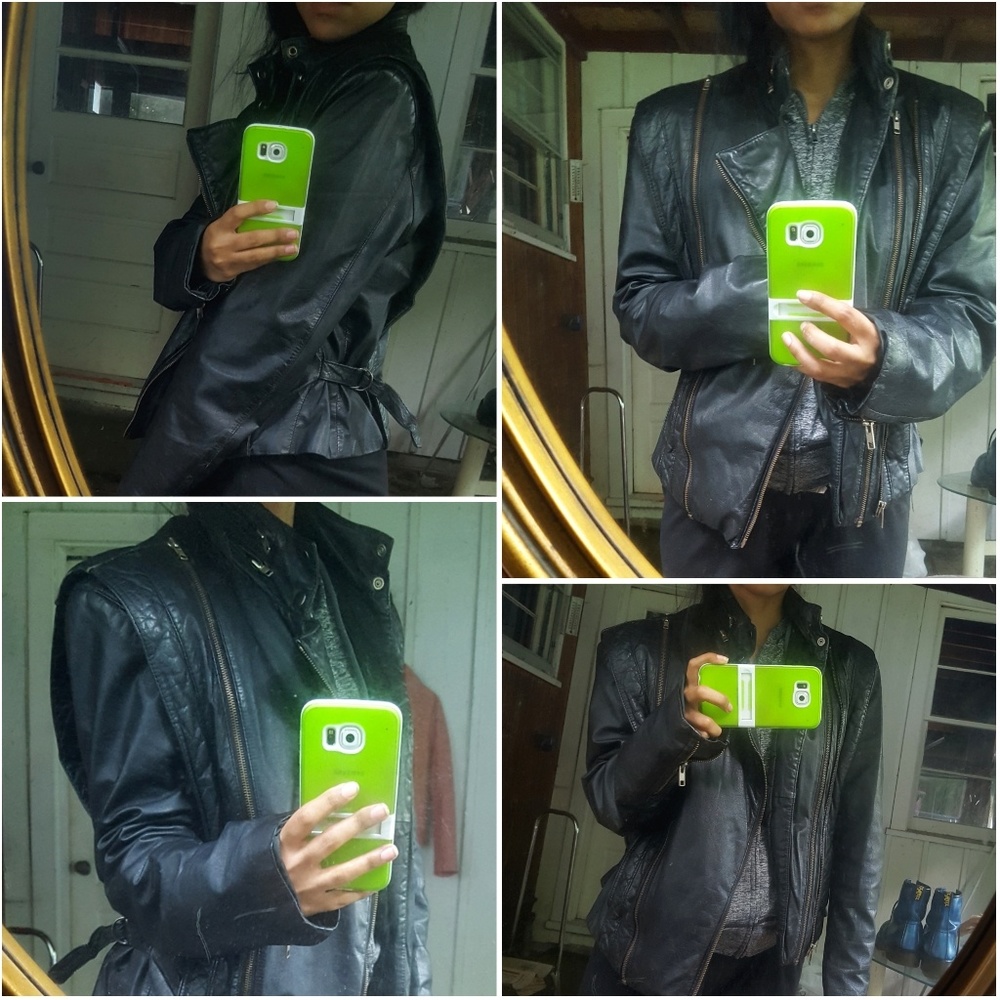 🚫SOLD🚫 80s Leather Jacket Moto Biker Motorcycle - Picture 8 of 8